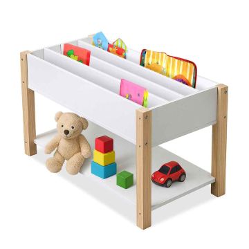 Детский книжный стеллаж Relaxdays, 4 уровня полок, 80 × 44 × 40 см