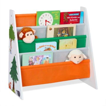 Детский стеллаж для книг Relaxdays, Разноцветный, 62,5 × 60 × 28 см