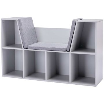 Pingiga laste riiul, 6 lahtrit, 3 patja, Hall, 103 × 62 × 30 cm