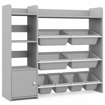 Children's shelf - toy organizer, 4 large and 4 small boxes, 112 × 100 × 30 cm