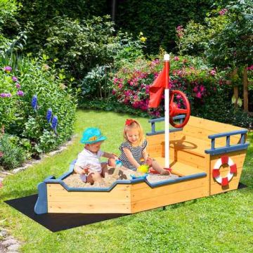 Children's sandbox, 2 benches, 156.2 × 78.7 × 45.7 cm
