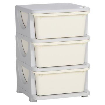 Lastekapp Homcom 37x37x56,5cm, hall/kreemikas