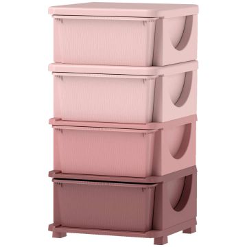 Lastekapp Homcom 37x37x76cm, roosa värv