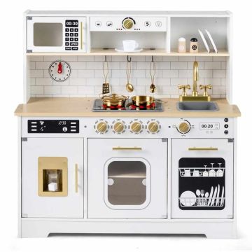 Children's toy kitchen, 85.09 × 87.63 × 29.21 cm