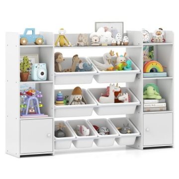 Children's toy storage cabinet, 8 boxes, 142 × 100 × 30 cm