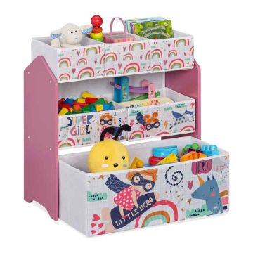 Детский стеллаж для игрушек Relaxdays 10037744.0, 6 коробов, Многоцветный, 63 × 66 × 30 см