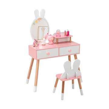 Children's dressing table, 2 drawers, with chair, 78 × 110 × 37 cm