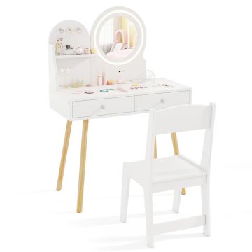 Children's dressing table, with stool, 69.85 × 101.6 × 34.29 cm