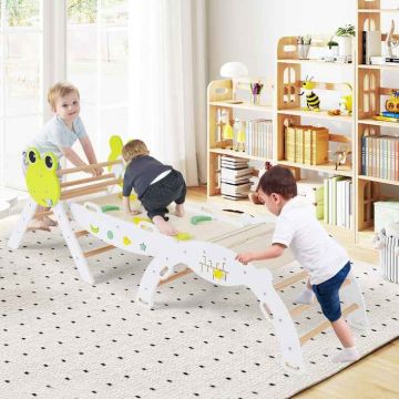 Children's climbing set, 3 parts, White, 189.5 × 55 × 59 cm