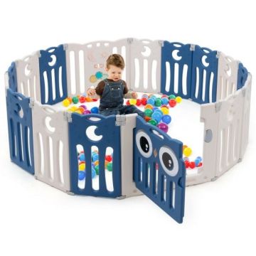 Playpen, 16 panels, 73 × 58 × 25 inches