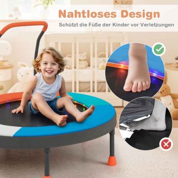 Children's mini trampoline, with LED lighting, Ø 90 × 81 cm