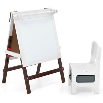 Laste molberti ja tooli komplekt, 3 ühes, 55 × 48 × 75–94 cm