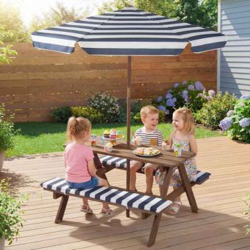 Children's picnic table, 2 benches, 91.44 × 80.01 × 50.8 cm