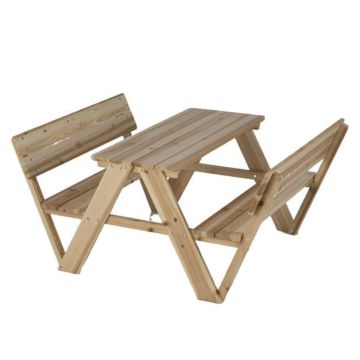 Children's picnic table and bench set, 4-seater, 116 × 90 × 55 cm