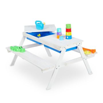 Детская скамейка для пикника Relaxdays, 2 сиденья и 2 ёмкости, 89 × 50 × 85 см