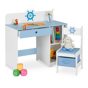 Детский письменный стол и стул Relaxdays 10037792.0, Комплект стола и стула, 80 × 79,5 × 40 см