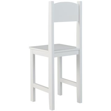 Laste kirjutuslaud tooliga, Valge, 90 × 45 × 85,5 cm