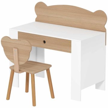 Laste kirjutuslaua ja tooli komplekt, 1 laud ja 1 tool, 80 × 74,5 × 41 cm