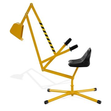 Children's sand digging excavator, 360° rotation, yellow, 123 × 62 × 62 cm