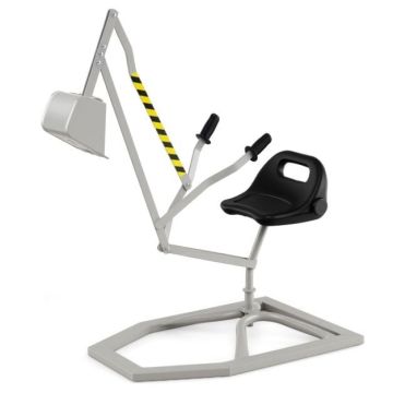 Children's sand digging excavator, 360° rotation, yellow and gray, 112 × 40 × 64 cm