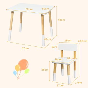 Children's table and 2 chair set, 2 chairs