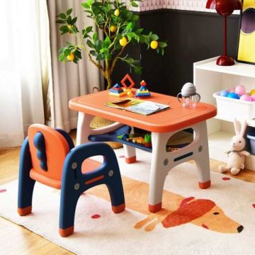 Children's table and chair set, 1 table and 1 chair