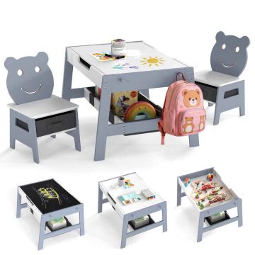 Laste laua ja toolide komplekt, 2 tooli, 69,85 × 45,72 × 60,96 cm