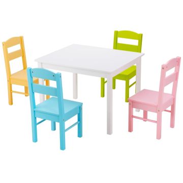 Children's table and chair set, 5 pieces, 66 × 55.9 × 48.8 cm