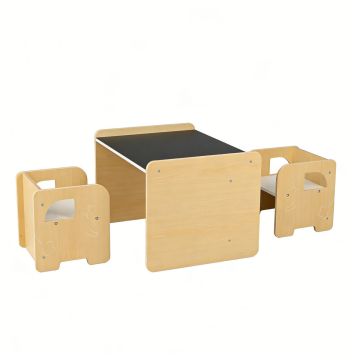 Laste laua ja taburettide komplekt, 2 taburetti, 62,5 × 48 × 40 cm