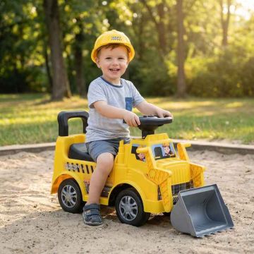 Children's ride-on toy, with removable trailer, Yellow, 37.5 × 9 × 15 inches