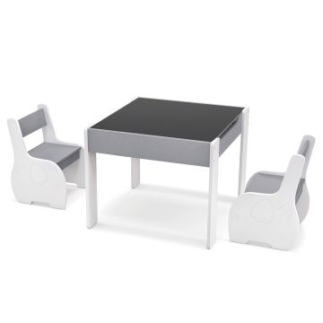 Laste tegevuslaud, ümberpööratav lauaplaat, 63,5 × 61 × 48,26 cm