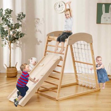 Children's play complex, with a double-sided height-adjustable ramp, 41.5 × 26.5 × 44.5 in