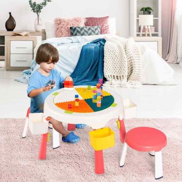 Children's play table and chair set, 5 in 1