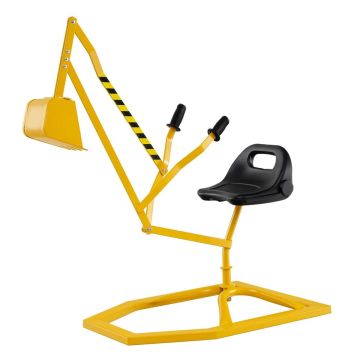 Children's toy excavator, 360° rotation, yellow, 112 × 40 × 64 cm
