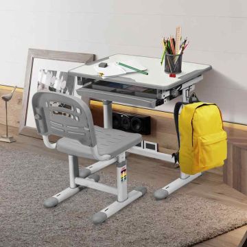 Children's table and chair set, Grey