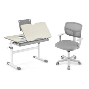 Laste laua ja tooli komplekt, laud ja reguleeritav tool, 80 × 51,5 × 51–73 cm
