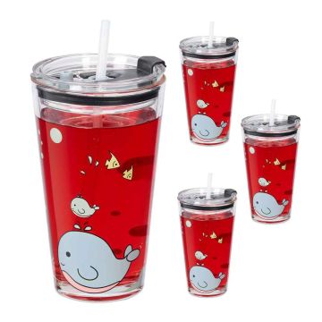 Детские стаканы Relaxdays 10044959.0, 4 шт, 9 × 15,5 × 9,5 см