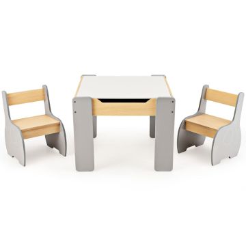 Laste mööblikomplekt, 2 tooli, Hall, 63,5 × 61,5 × 48 cm