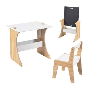 Laste mööblikomplekt Relaxdays, 1 laud ja 1 tool, 60 × 56 × 50 cm
