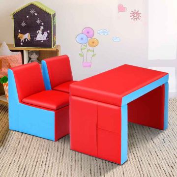 Children's furniture set, sofa, table and 2 chairs