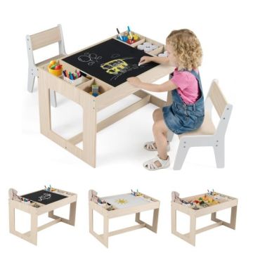 Laste mööblikomplekt, laud ja 2 tooli, 80,01 × 48,26 × 48,26 cm