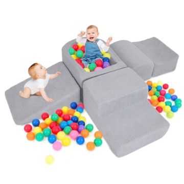 Children's climbing toy set, 5 pieces, gray