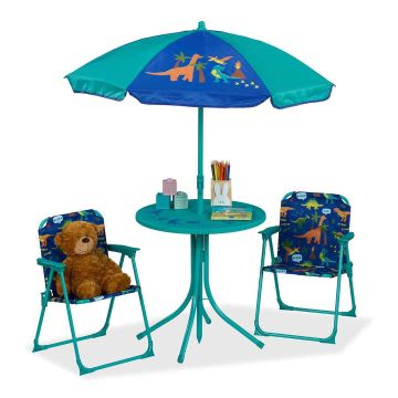 Комплект детской уличной мебели Relaxdays, 1 стол, 3 стула