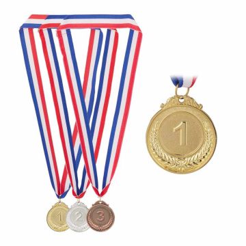 Laste medalite komplekt Relaxdays, 3 tk, Ø 5 × 45 cm