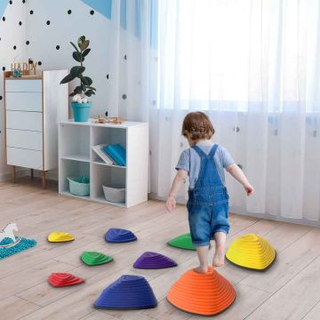 Laste tasakaalukivide komplekt, 9 osa, 37,5 × 37,5 × 16 cm