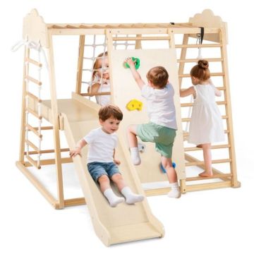 Children's climbing and play complex, 8 in 1, 140 × 110 × 126 cm