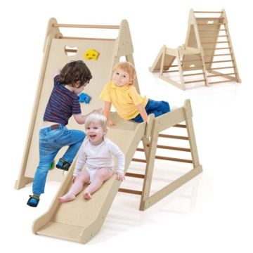 Children's Wooden Climbing Set, 41.5 × 69.5 × 48.5 inches