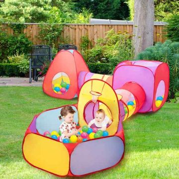 Children's tent and tunnel set, 7 pieces