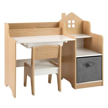 Laste kirjutuslaua komplekt, laud ja tool, 94 × 40 × 76,5 cm
