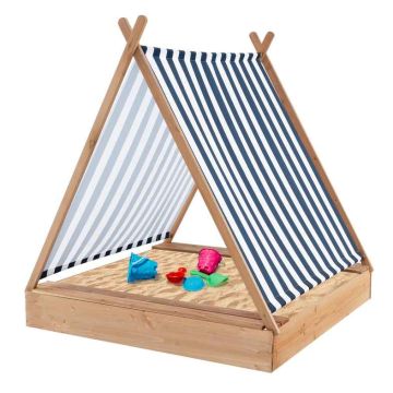 Children's sandbox, 2 benches, 120 × 123 × 134 cm
